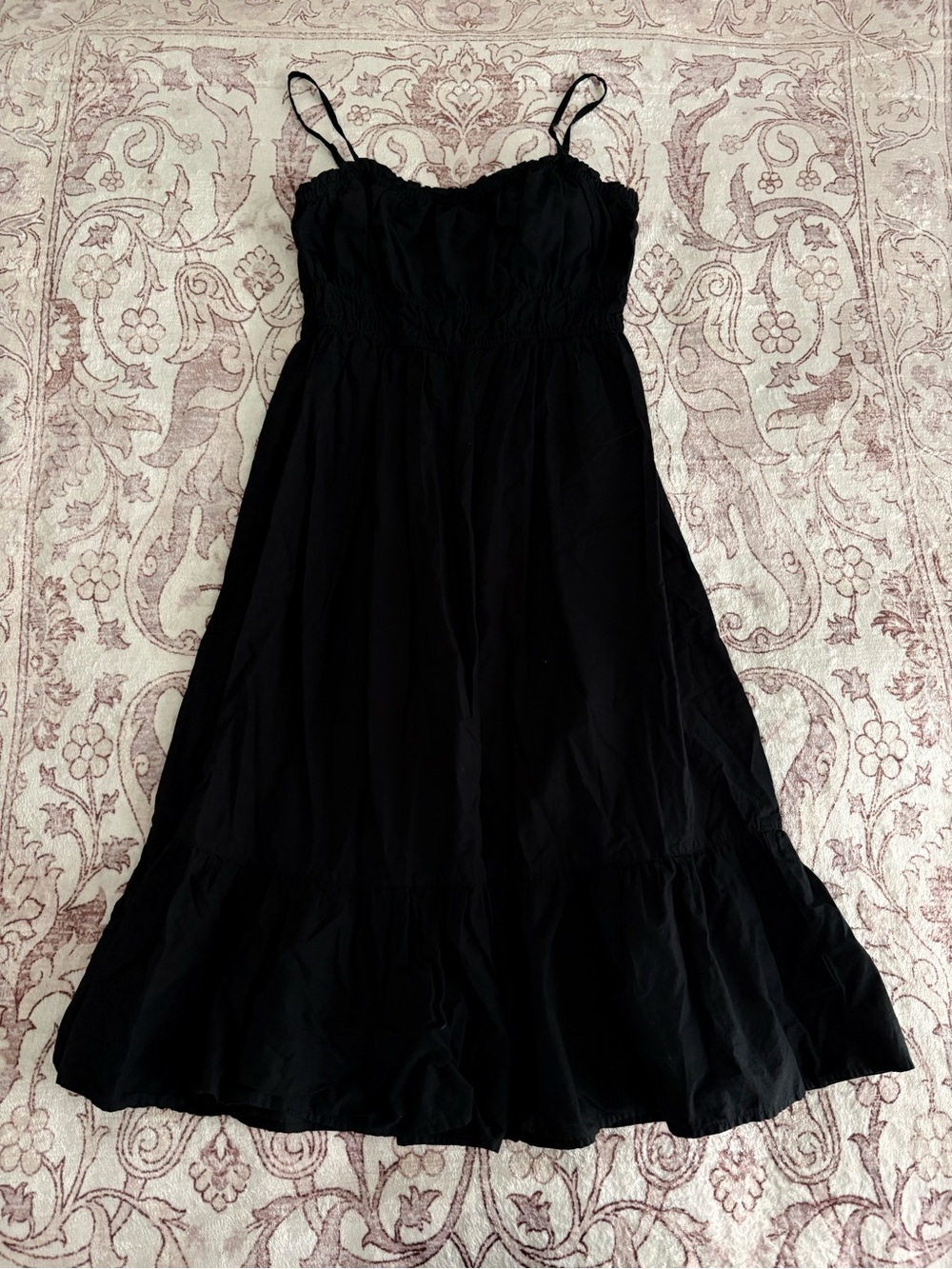 Dizzy Black Smocked Spaghetti Strap Sundress